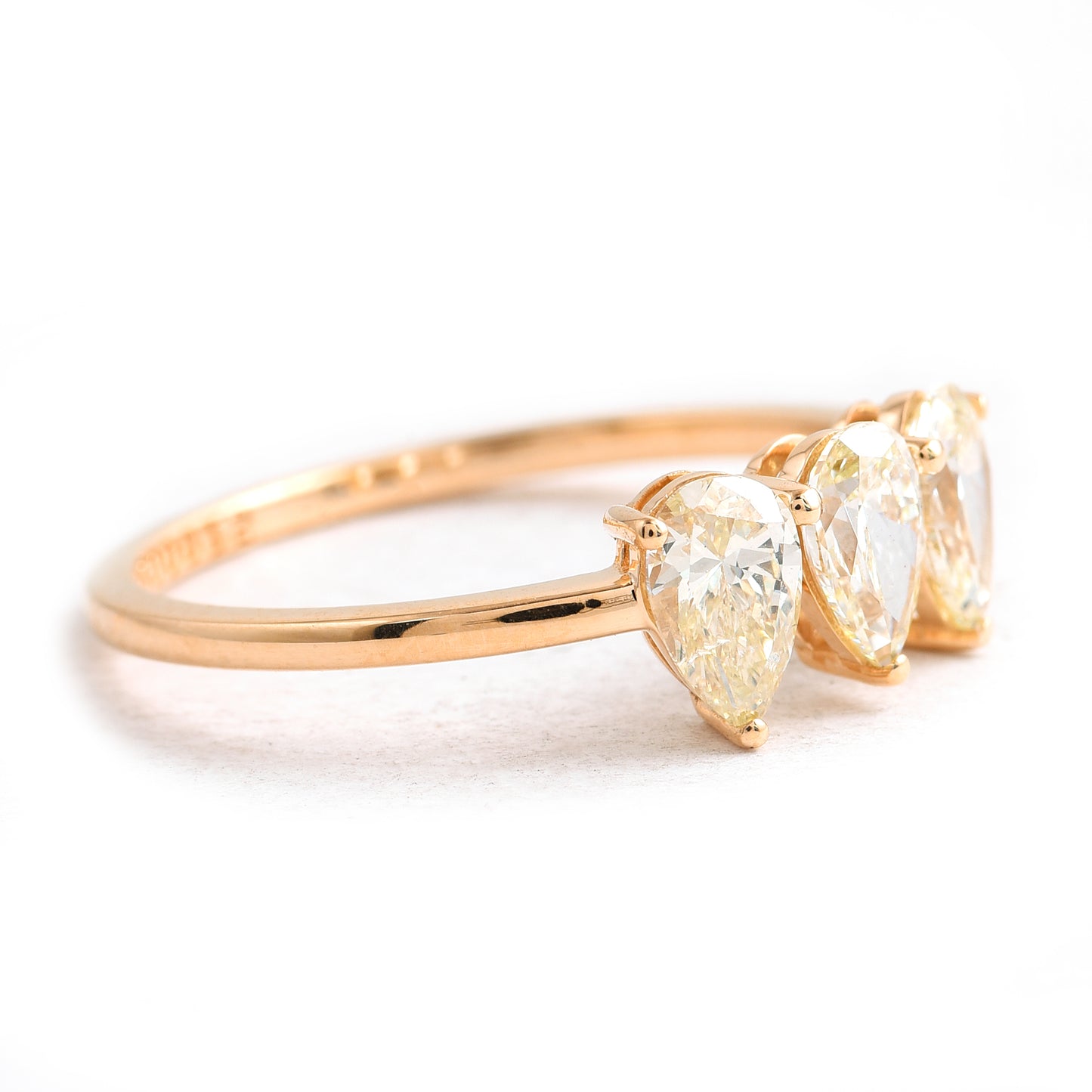 0.65 Ct Pear Diamond 14K Gold Ring