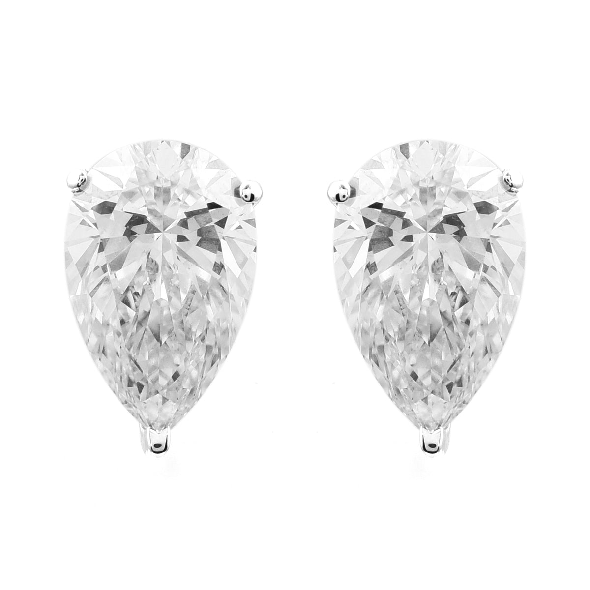 3.79 Carats Lab Grown Diamond 14K Gold Earrings