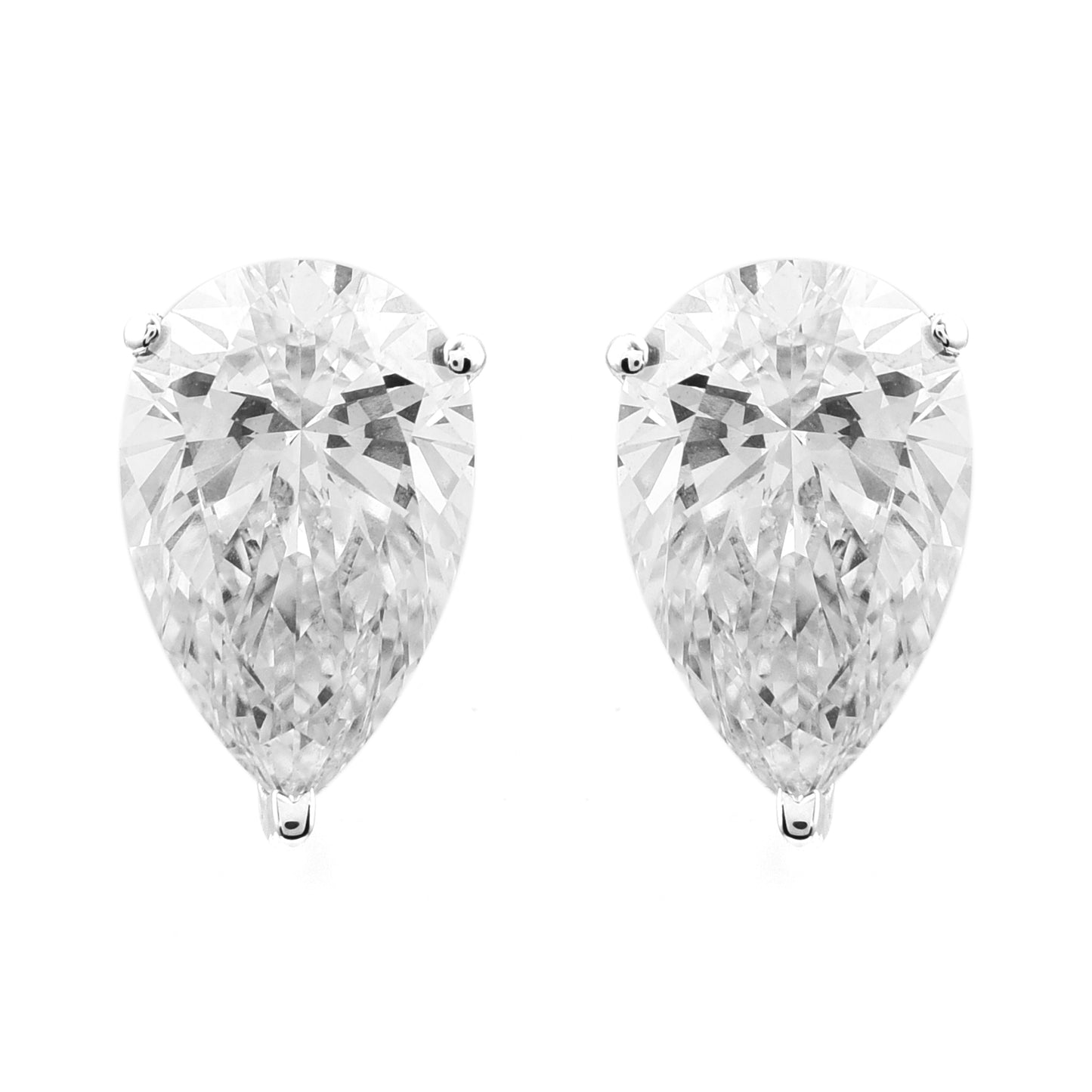 3.79 Carats Lab Grown Diamond 14K Gold Earrings