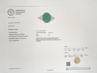 6.95 Ct Oval Emerald 950 Platinum Ring