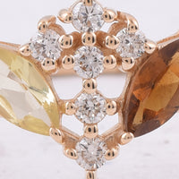 0.51 Ct Marquise Natural Multi Coloured Tourmaline 14K Gold Ring