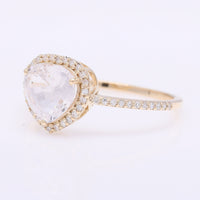 1.87 Ct Pear Mixed Cut Natural Pink Sapphire 14K Gold Ring