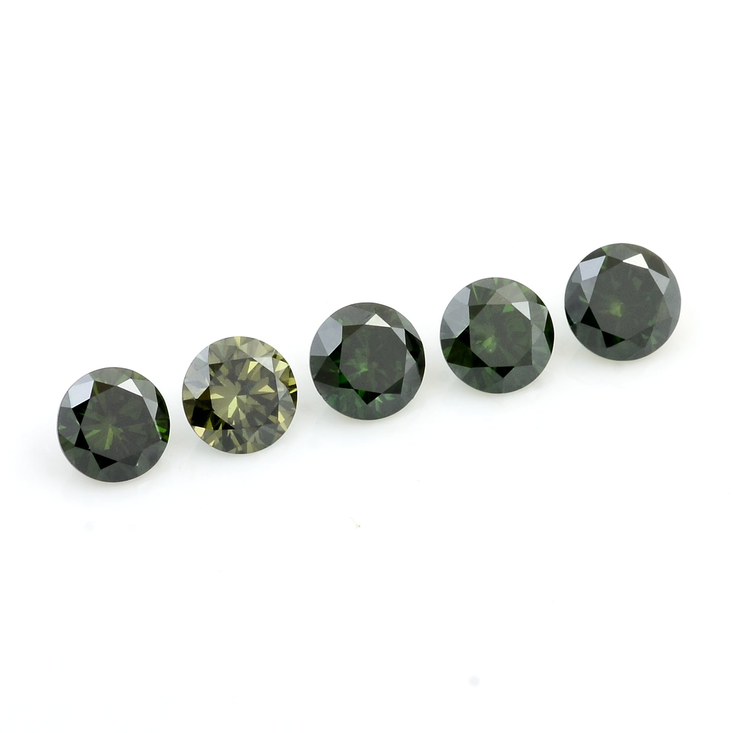 0.74 Green Diamond Round Loose Gemstone
