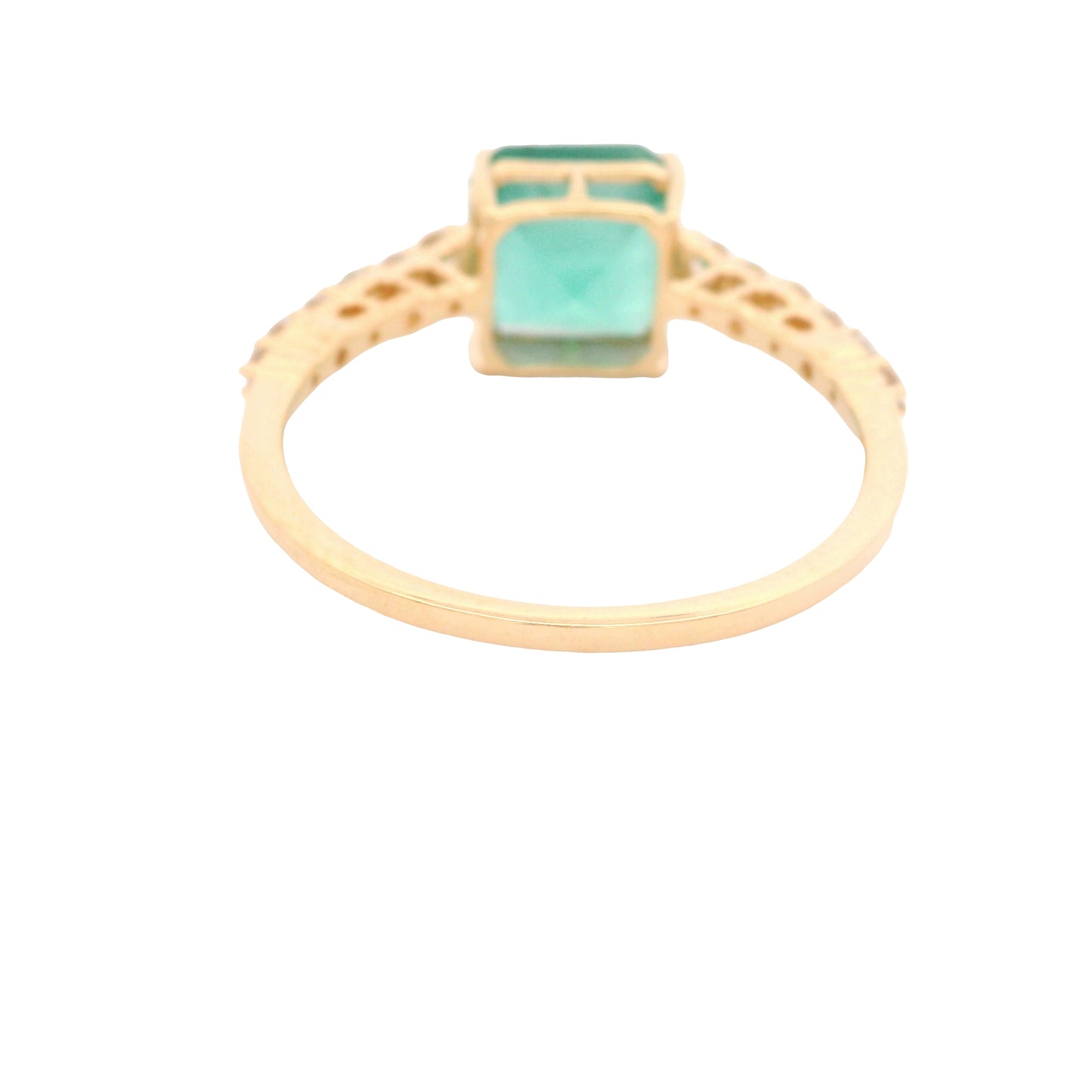 1.85 Ct Octagon Emerald 14K Gold Ring