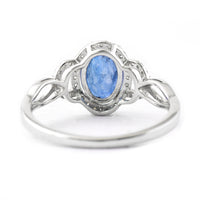 1.90 Ct Oval Mixed Cut Natural Sapphire 950 Platinum Ring