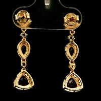 1.89 Ct Pear Tourmaline 14K Gold Earrings