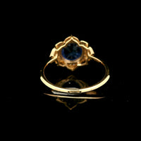 2.13 Ct Round Mixed Cut Natural Sapphire 14K Gold Ring