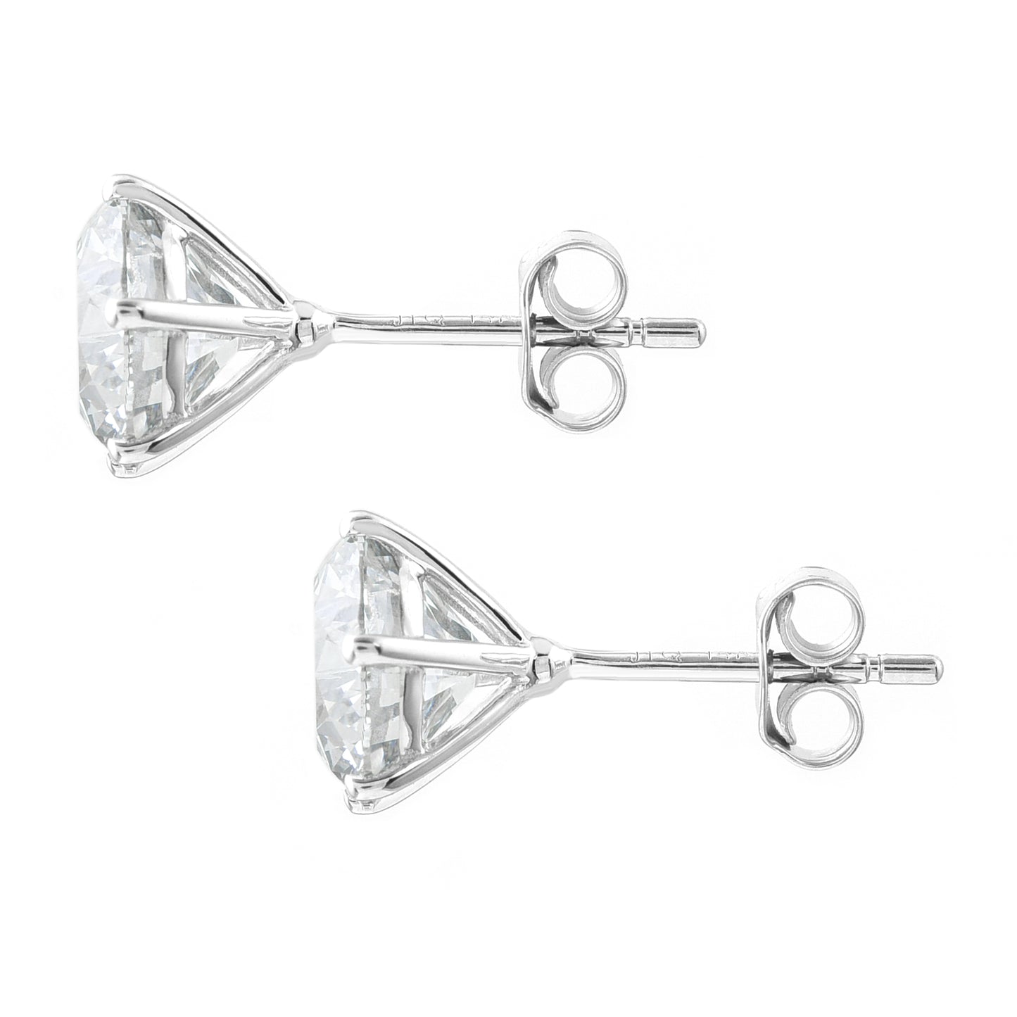 4.05 Carats Lab Grown Diamond 14K Gold Earrings