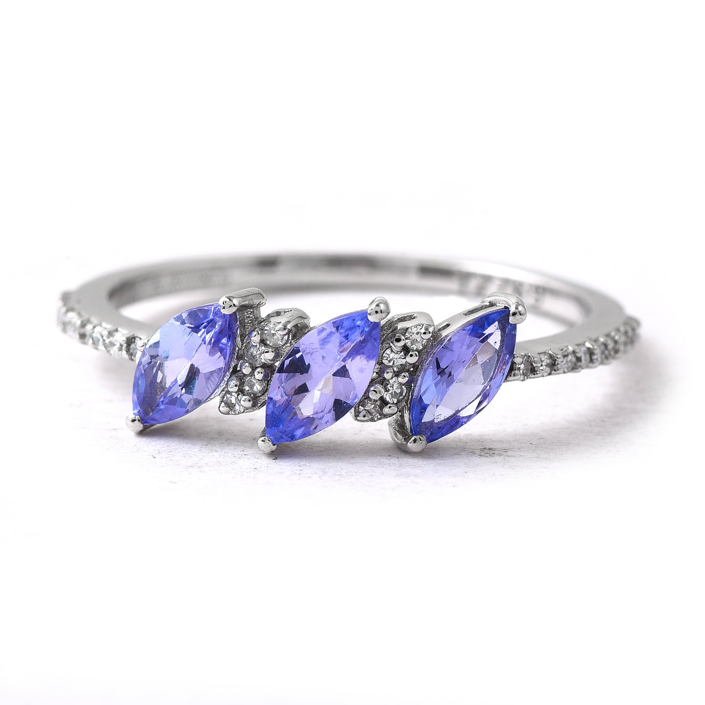 1.63 Ct Marquise Tanzanite 950 Platinum Ring