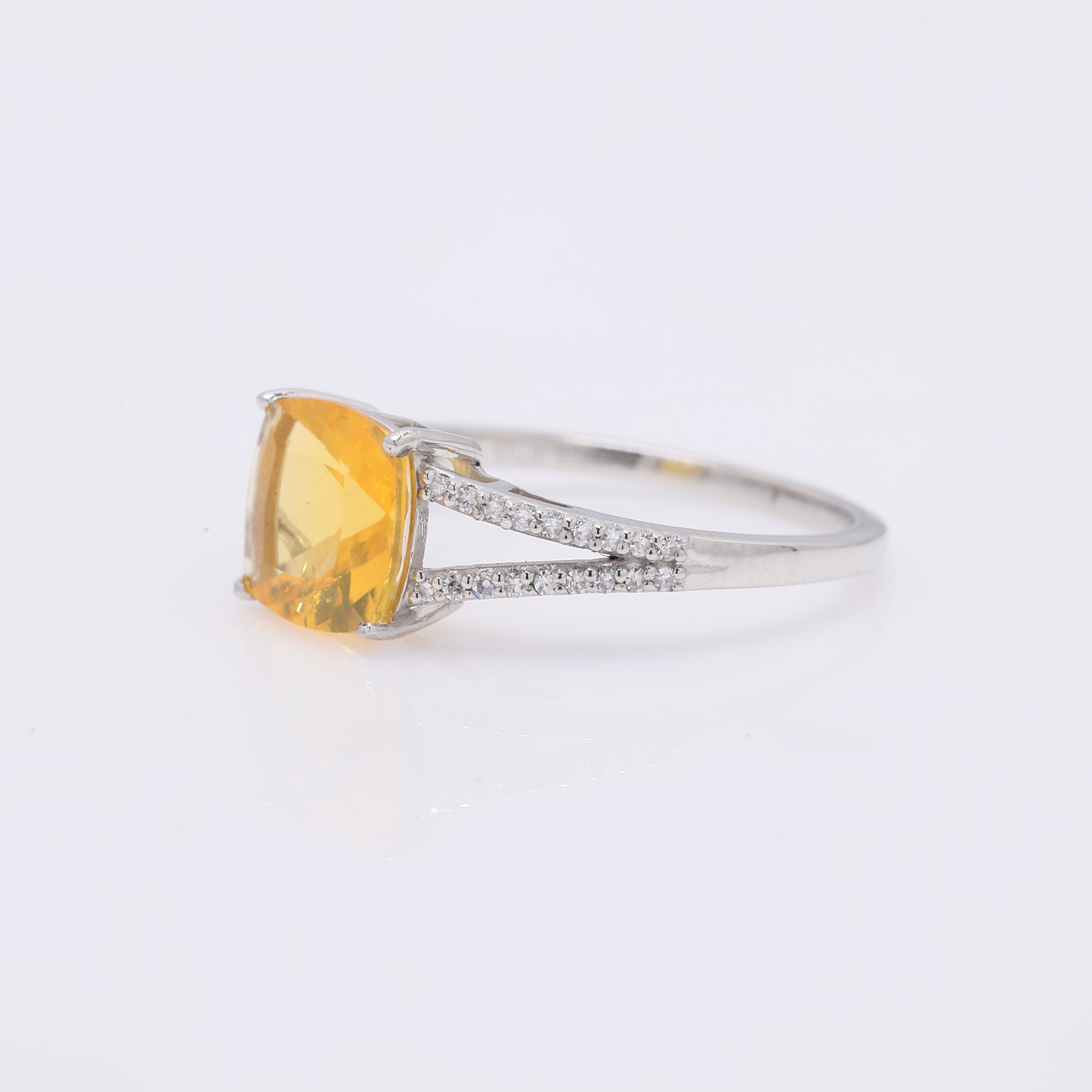 1.31 Ct Cushion Mixed Cut Natural Fire Opal 950 Platinum Ring
