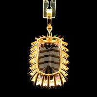 8.41 Ct Cushion Kunzite 14K Gold Pendant