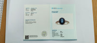 3.13 Ct Oval Mixed Cut Natural Sapphire 14K Gold Ring