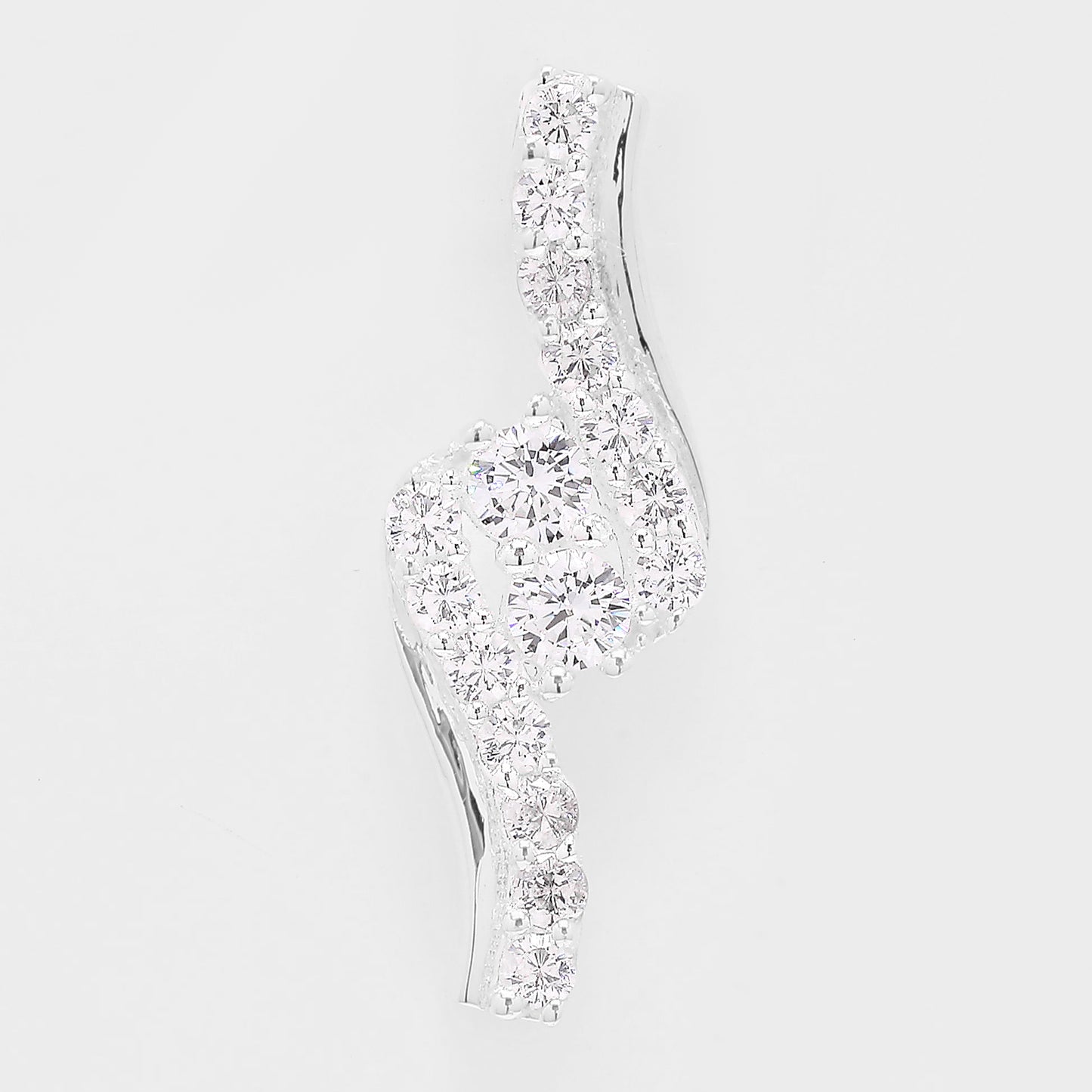 0.61 Ct Round Cubic Zirconia 925 Silver Pendant