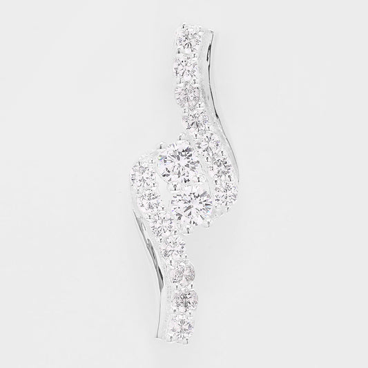 0.61 Ct Round Cubic Zirconia 925 Silver Pendant