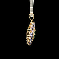 2.59 Ct Square Tourmaline 14K Gold Pendant