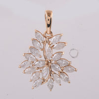1.04 Ct Marquise Natural Diamond 14K Gold Pendant