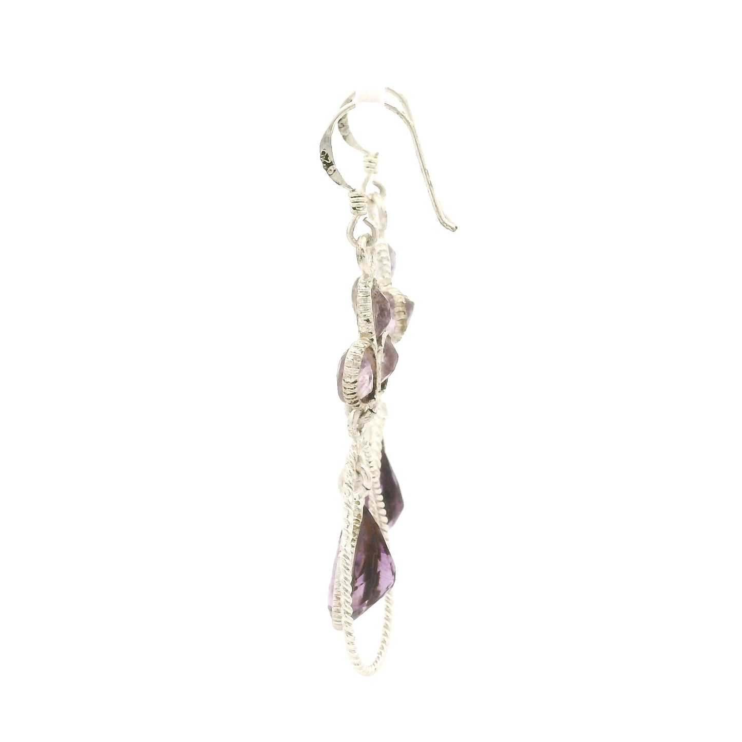 10.63 Ct Amethyst 925 Sterling Silver Earrings