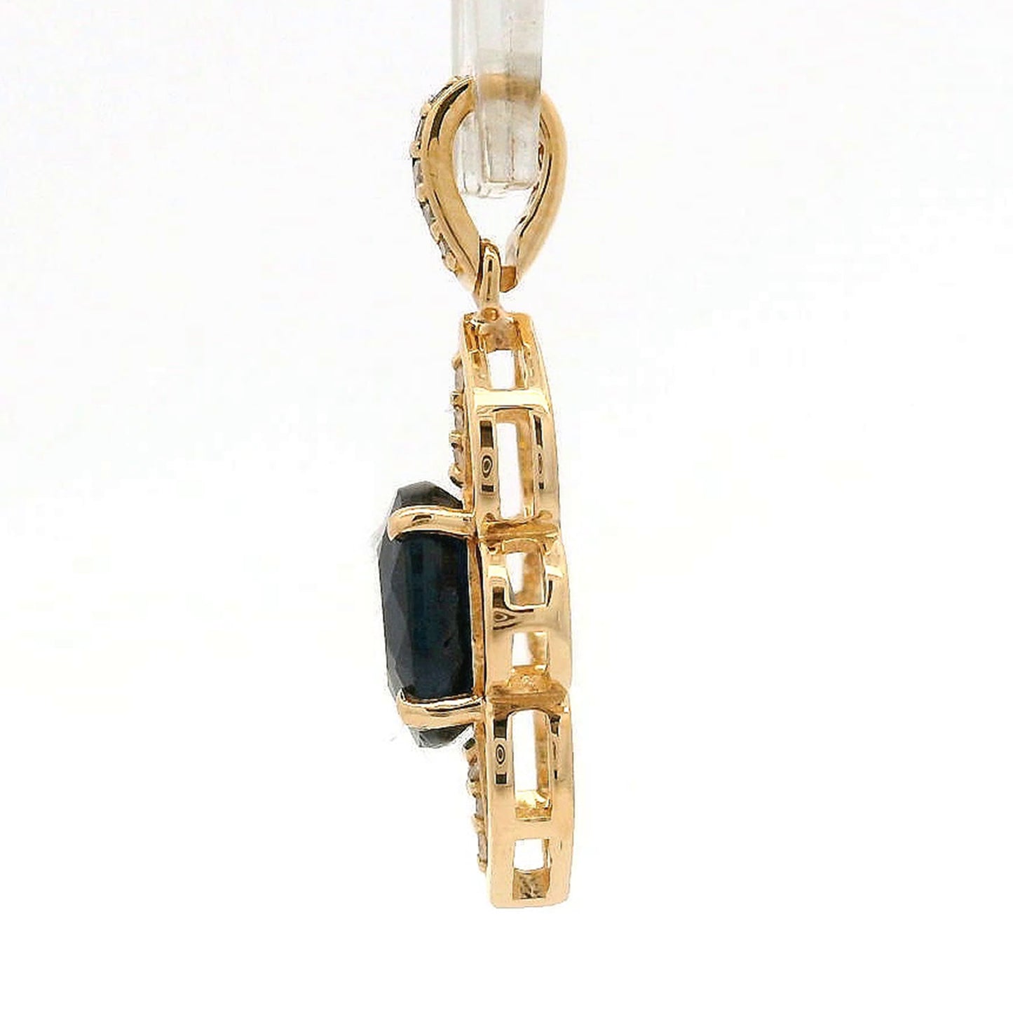 1.24 Ct Oval Sapphire 14K Gold Pendant