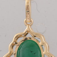 2.76 Ct Oval Emerald 9K Gold Pendant