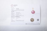 10.36 Ct Oval Cabochon Natural Corundum Ruby 14K Gold Pendant