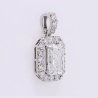 2.56 Carats Lab Grown Diamond 950 Platinum Pendant