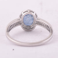 1.82 Ct Oval Mixed Cut Natural Sapphire 950 Platinum Ring