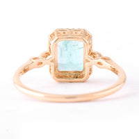 1.63 Ct Octagon Step Cut Natural Emerald 14K Gold Ring