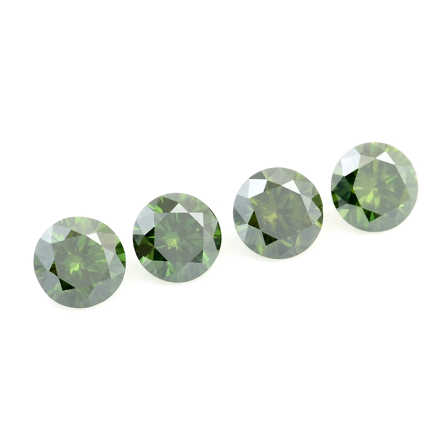 0.73 Green Diamond Round Loose Gemstone