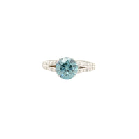 1.76 Carats Blue Lab Grown Diamond 14K Gold Ring