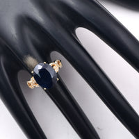 7.06 Ct Oval Mixed Cut Natural Sapphire 14K Gold Ring