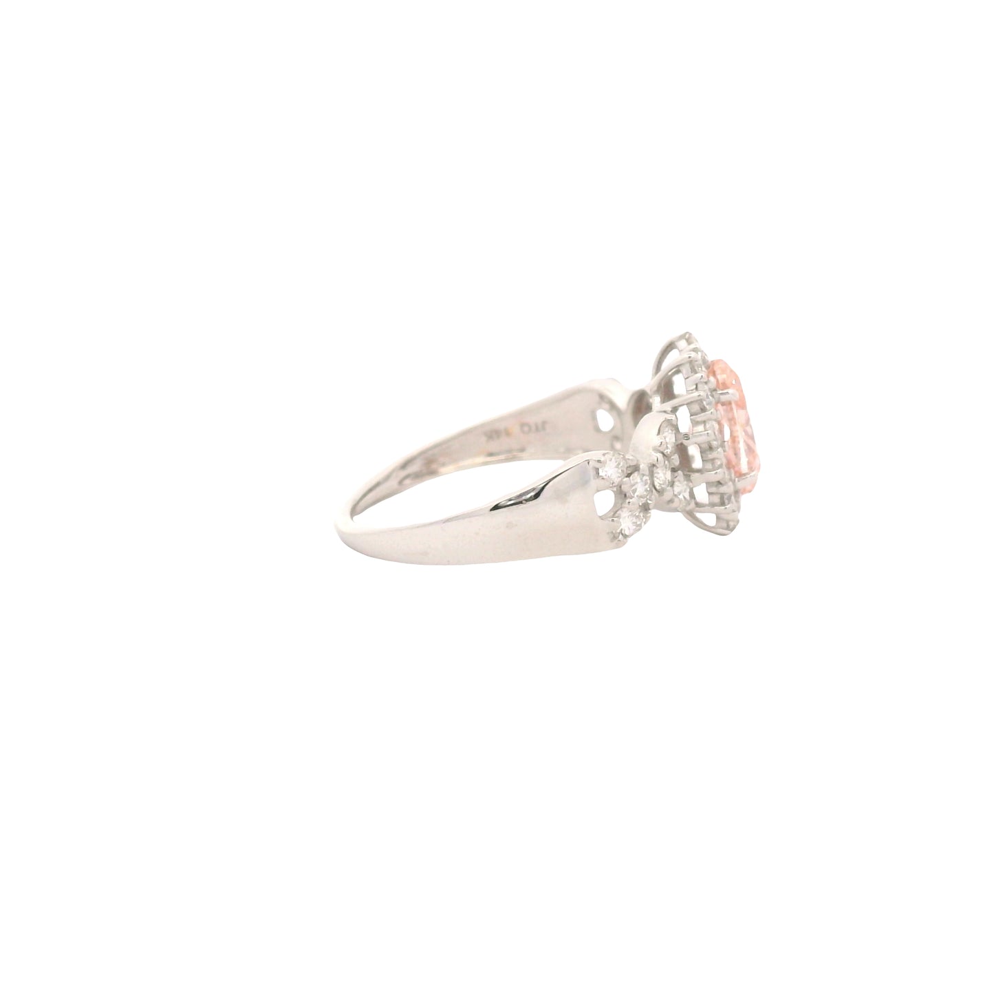 1.75 Carats Pink Lab Grown Diamond 14K Gold Ring