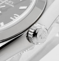 Rolex Oyster Perpetual 76080 Black 369 White Bar K Series Pre-owned Women's