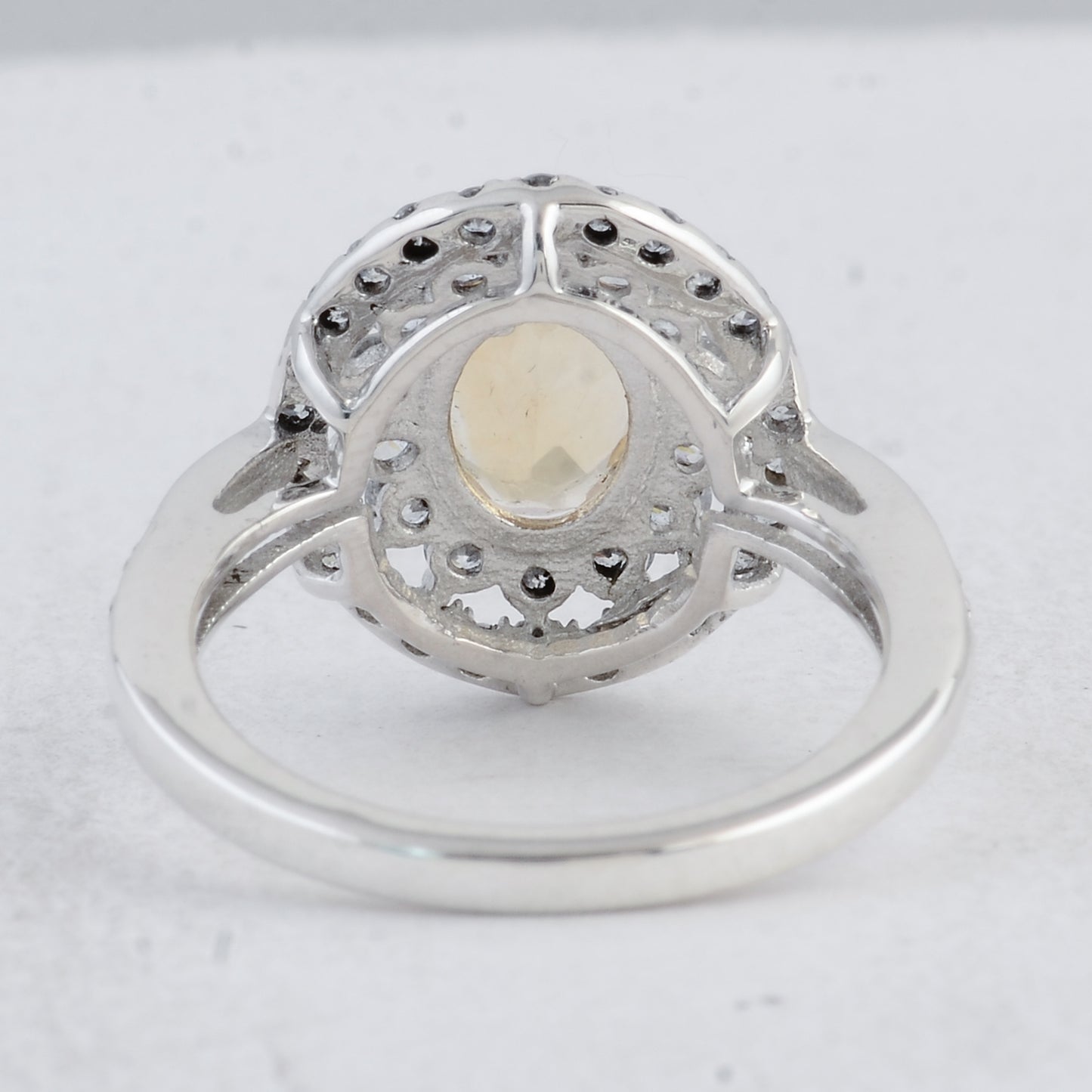 2.84 Ct Oval Citrine 925 Sterling Silver Ring