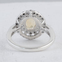 2.84 Ct Oval Citrine 925 Sterling Silver Ring