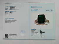 6.04 Ct Octagon Step Cut Natural Emerald 14K Gold Ring