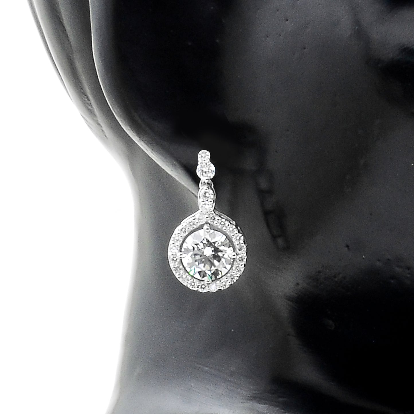 3.72 Carats Lab Grown Diamond 14K Gold Earrings