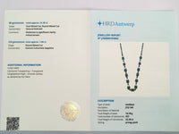 22.26 Ct Natural Emerald 14K Gold Necklace