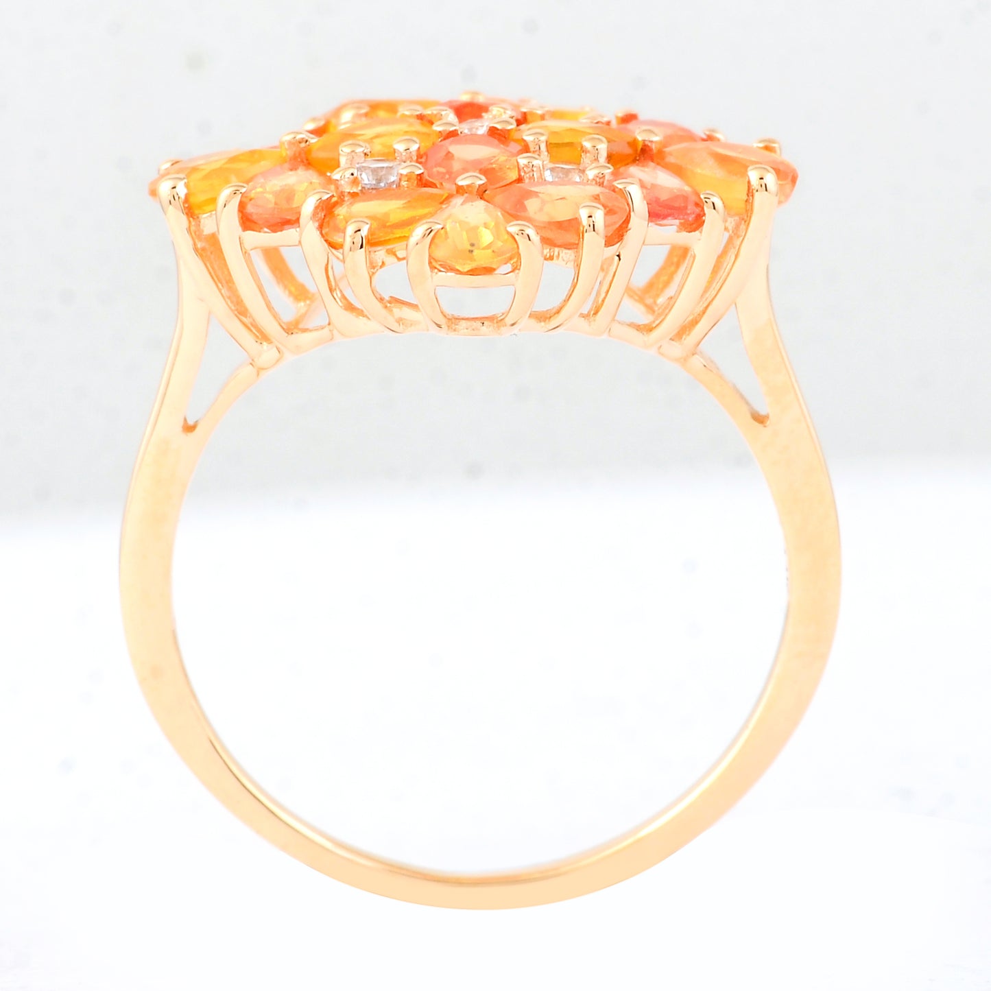 2.98 Ct Pear Multi Sapphire 14K Gold Ring