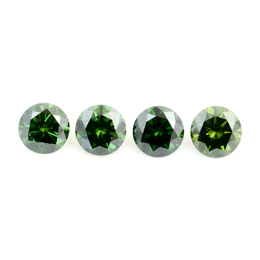 0.73 Green Diamond Round Loose Gemstone