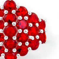 3.02 Ct Round Created Ruby 925 Sterling Silver Ring