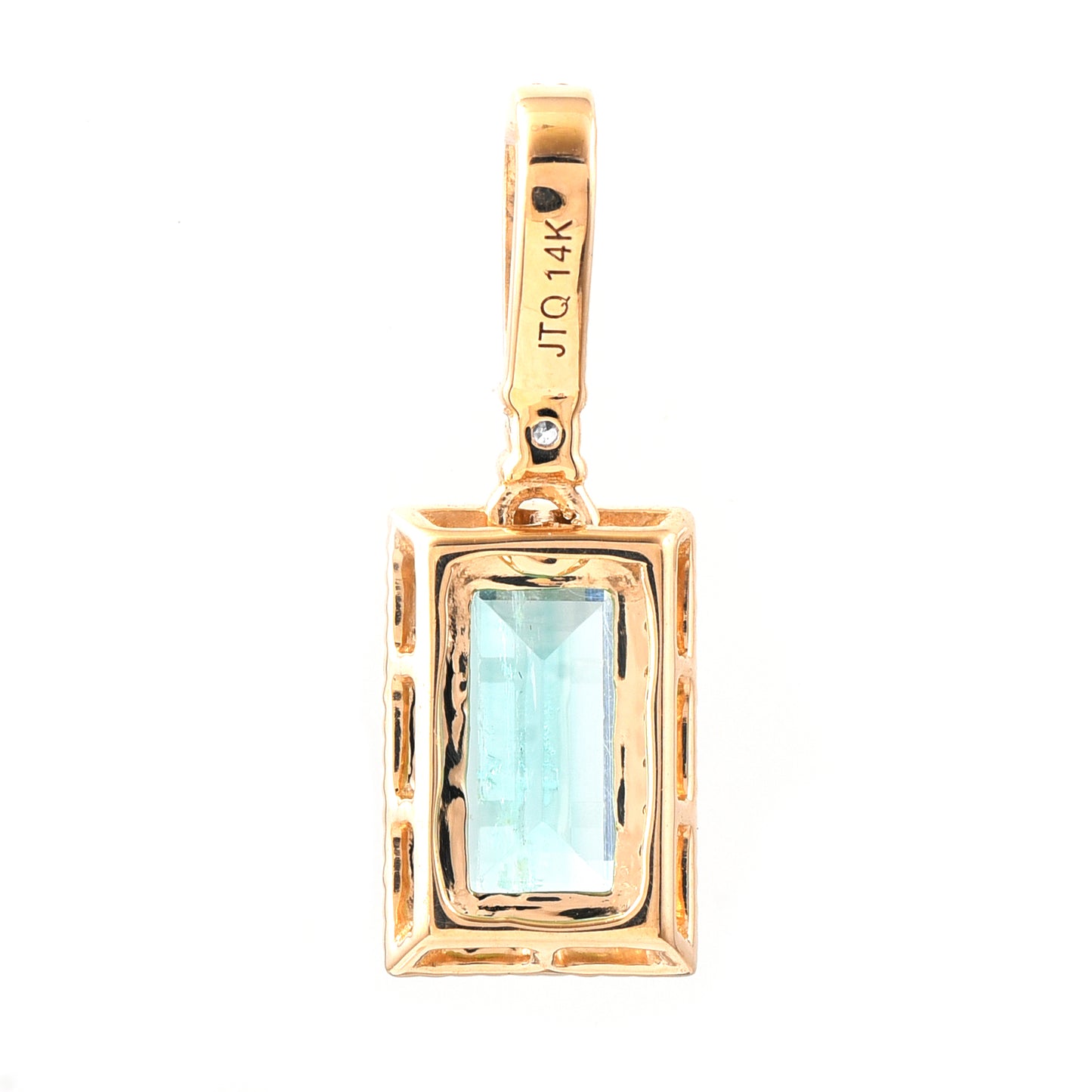 1.02 Ct Baguette Emerald 14K Gold Pendant