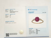 2.03 Ct Oval Natural Ruby 14K Gold Ring