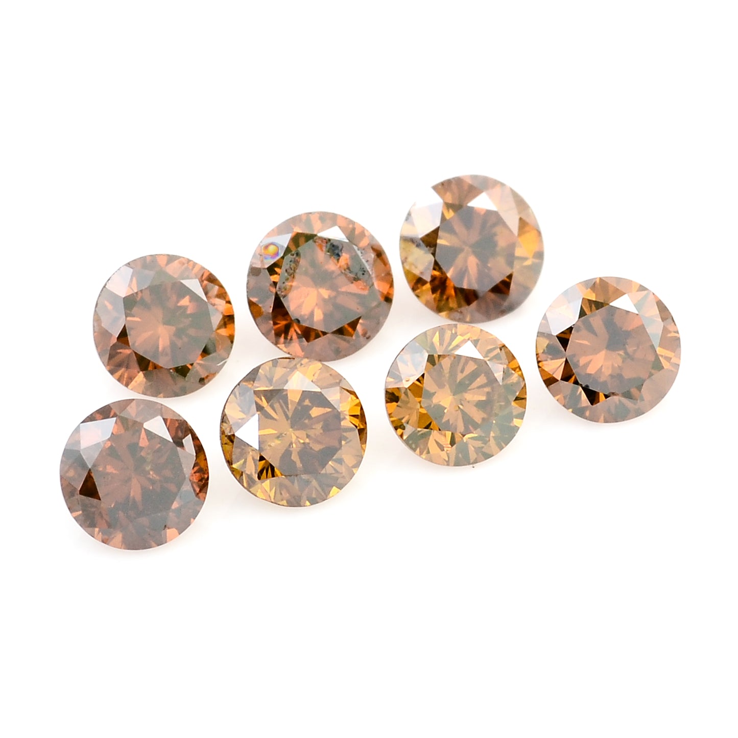 0.81 Red Diamond Round Loose Gemstone