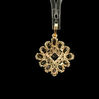 2.58 Ct Square Tourmaline 14K Gold Pendant