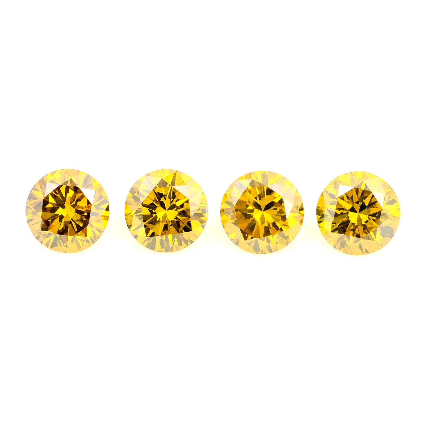 0.72 Yellow Diamond Round Loose Gemstone