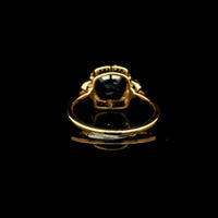 3.60 Ct Cushion Mixed Cut Natural Sapphire 14K Gold Ring