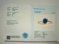 1.87 Ct Oval Natural Sapphire 14K Gold Ring