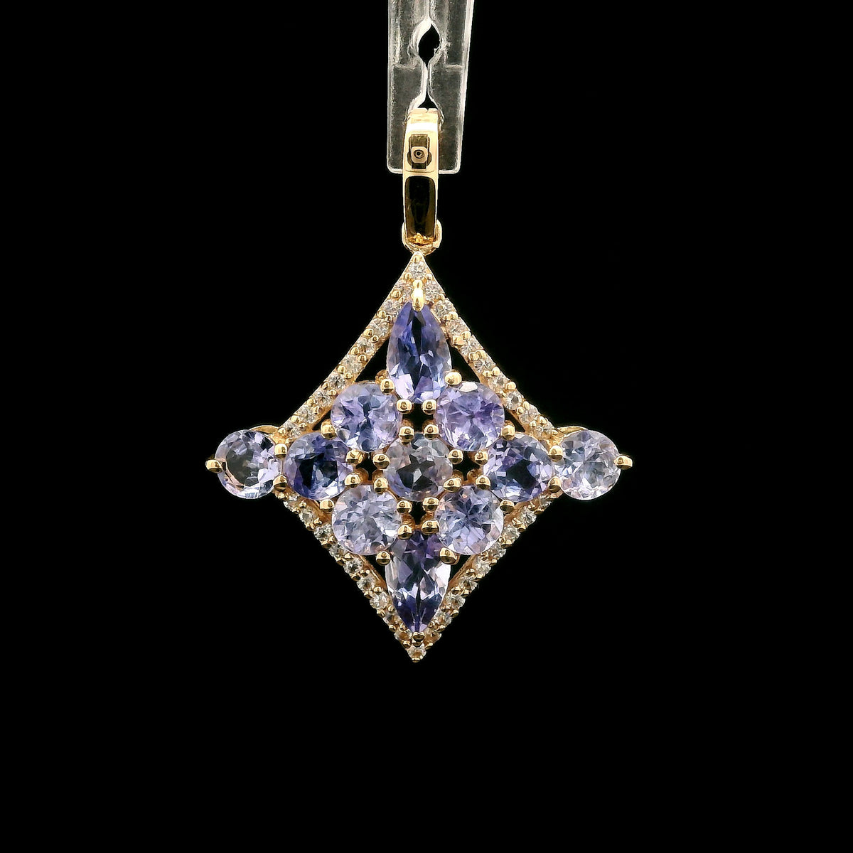 1.80 Ct Pear Tanzanite 14K Gold Pendant
