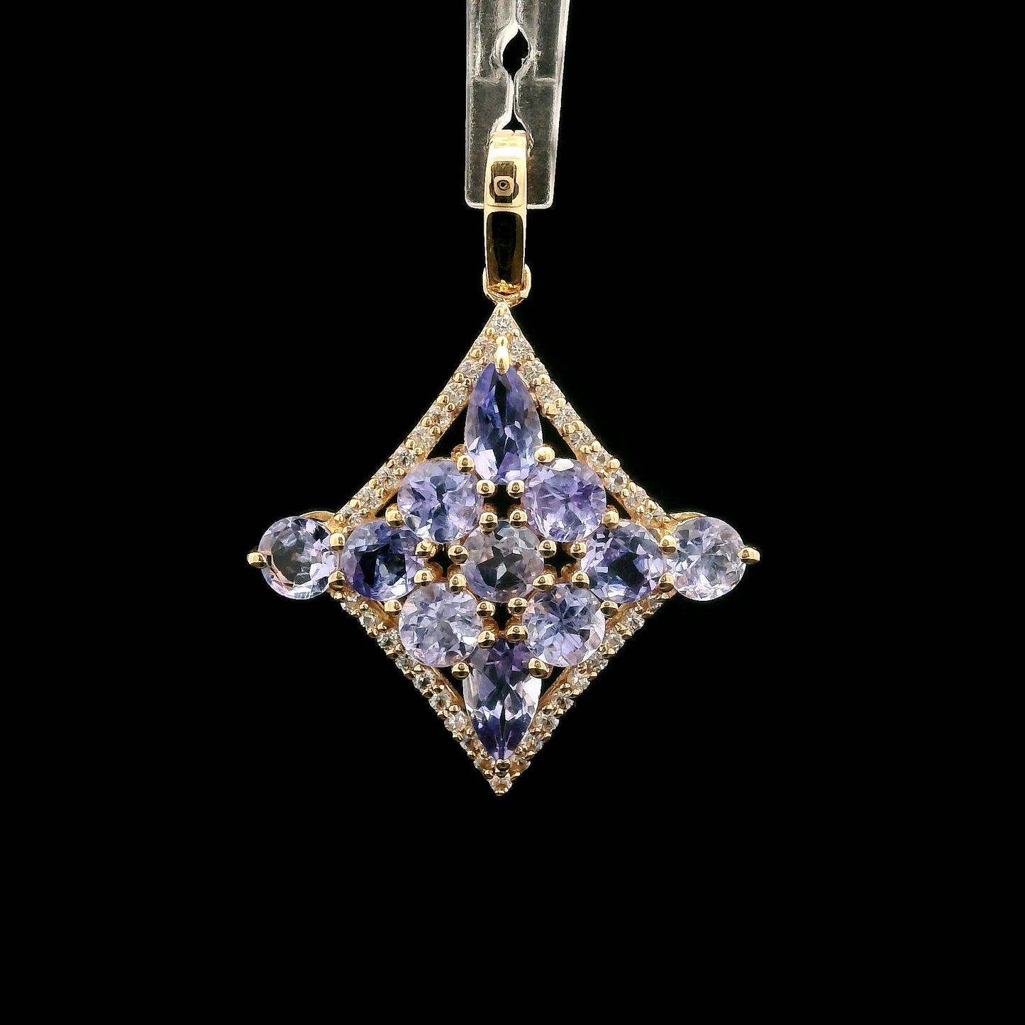 1.80 Ct Pear Tanzanite 14K Gold Pendant