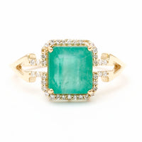 2.75 Ct Octagon Natural Emerald 14K Gold Ring